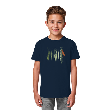 Eichhörnchen im Zwielicht-Wald - Kids Organic Shirt