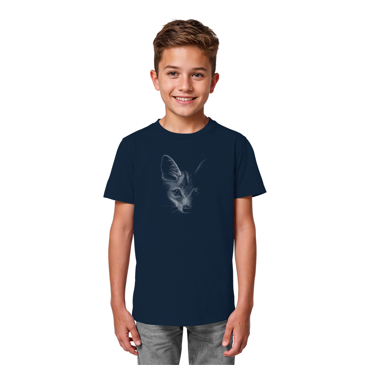 Fuchs Kritzelkunst Illustration - Kids Organic Shirt