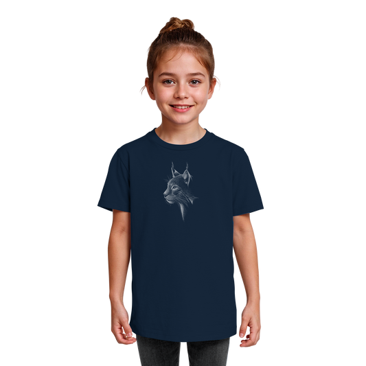 Luchs Kritzelkunst Wildkatze Illustration - Kids Organic Shirt