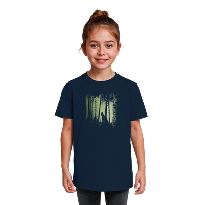 Luchs Wildkatze im Zwielicht Wald - Kids Organic Shirt