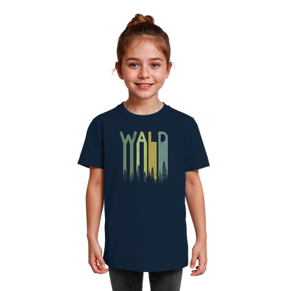 Wald Retro Forst Schriftzug - Kids Organic Shirt