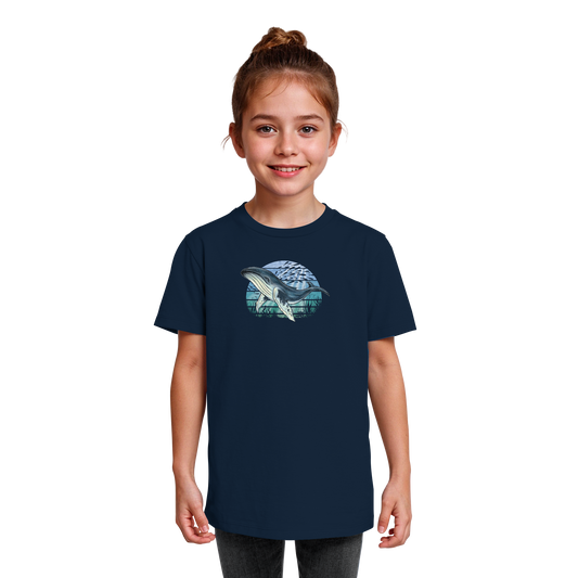 Retro Unterwasser Buckelwal - Kids Organic Shirt