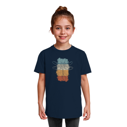 Retro Kunst Libelle | Vintage Dragonfly - Kids Organic Shirt