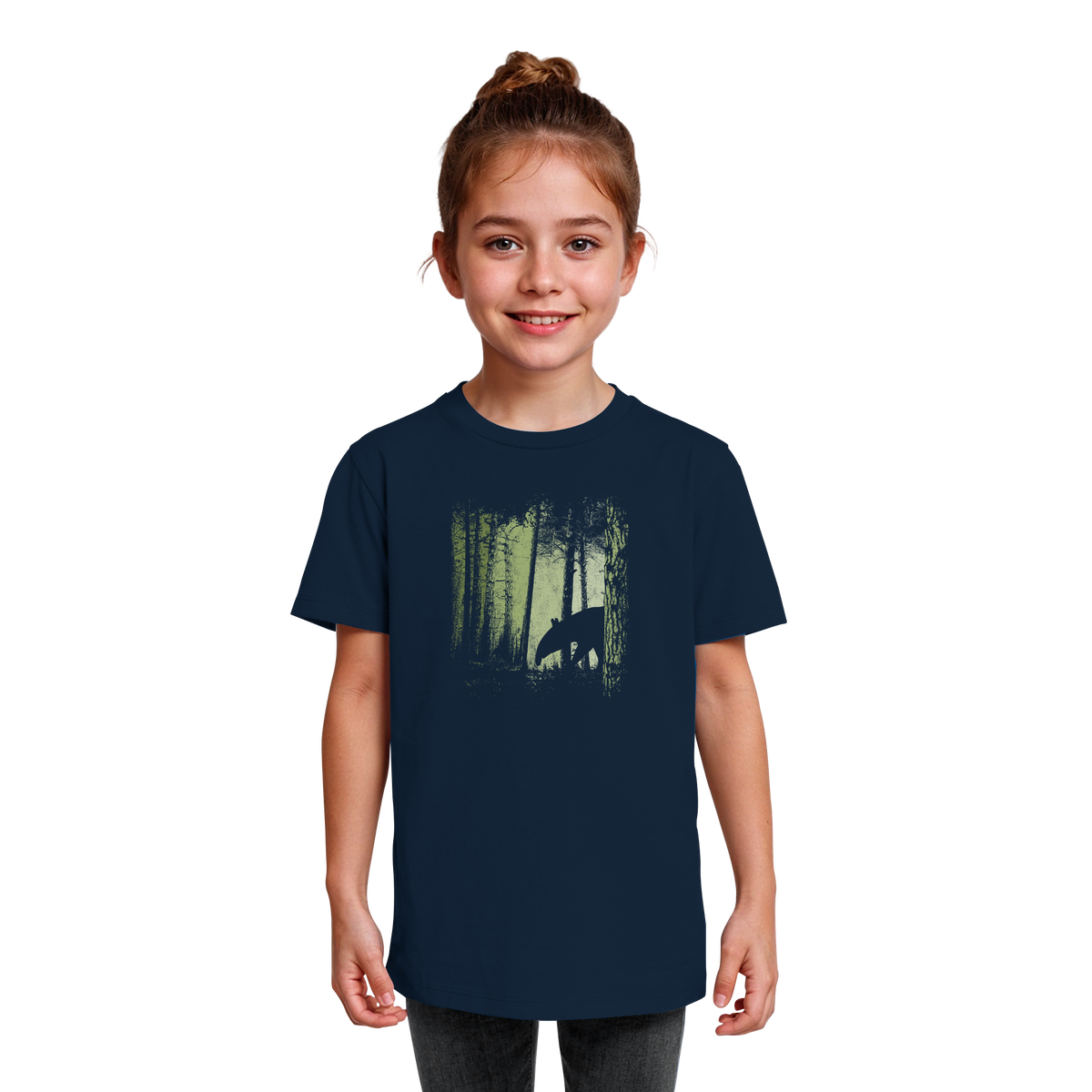 Lässiger Tapir im Zwielicht Wald - Kids Organic Shirt