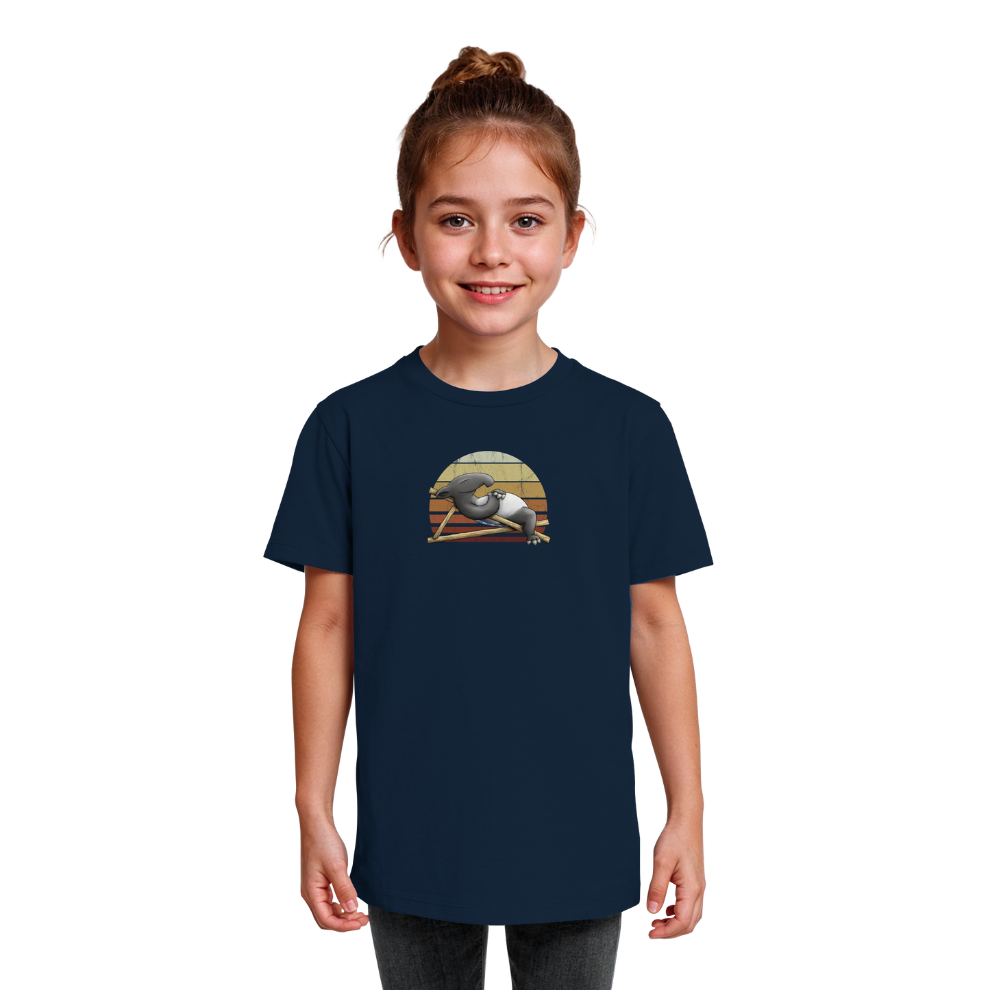 Lässiger Retro Sundown Tapir - Kids Organic Shirt