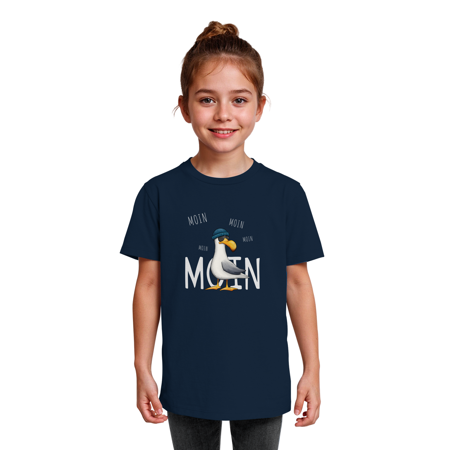 Moin Moin Lässige Hipster Möwe  - Kids Organic Shirt