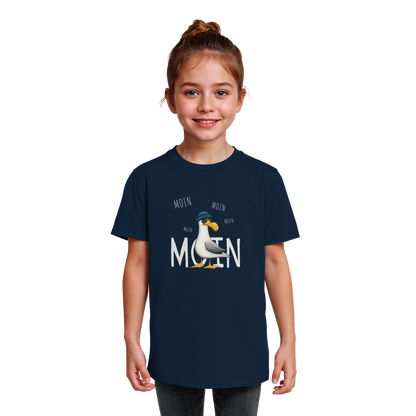 Moin Moin Lässige Hipster Möwe  - Kids Organic Shirt