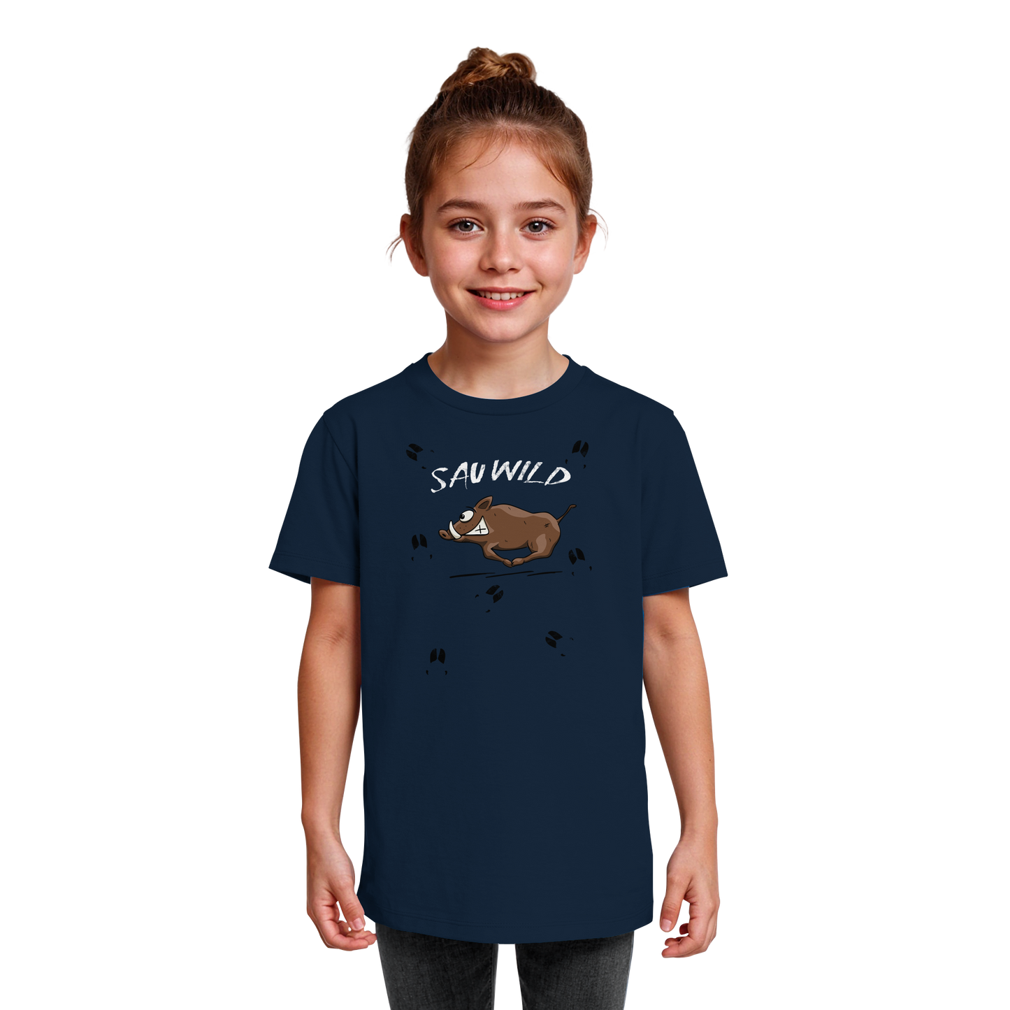Sauwild wilde Sau | Wildschwein Keiler - Kids Organic Shirt