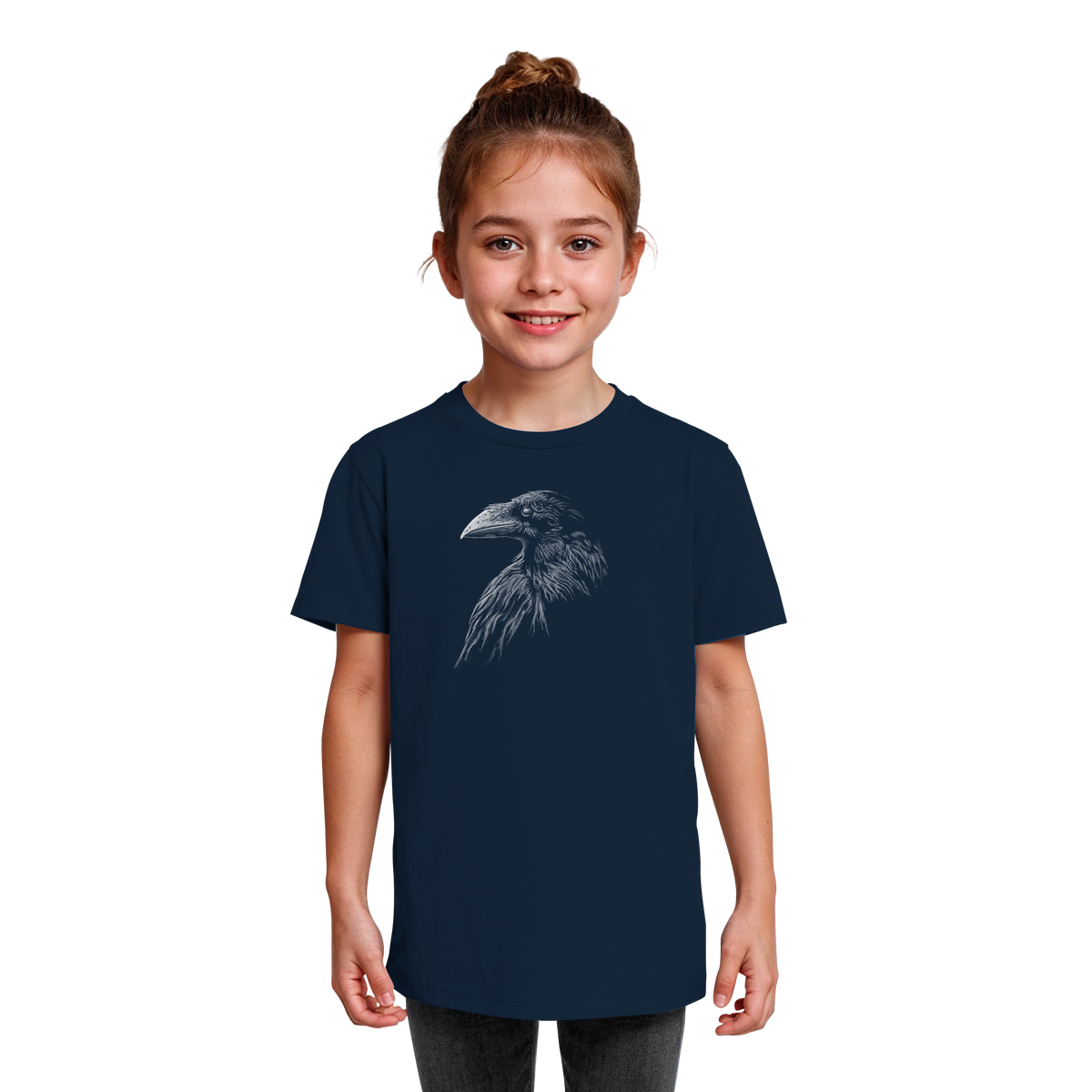 Kritzelkunst Rabe Krähe - Kids Organic Shirt