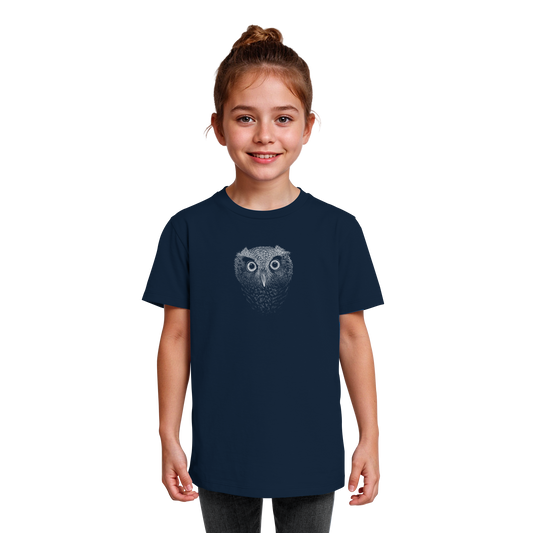 Eule Kritzelkunst Illustration - Kids Organic Shirt
