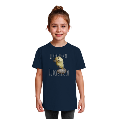 Einfach mal Durchbeissen Biber - Kids Organic Shirt