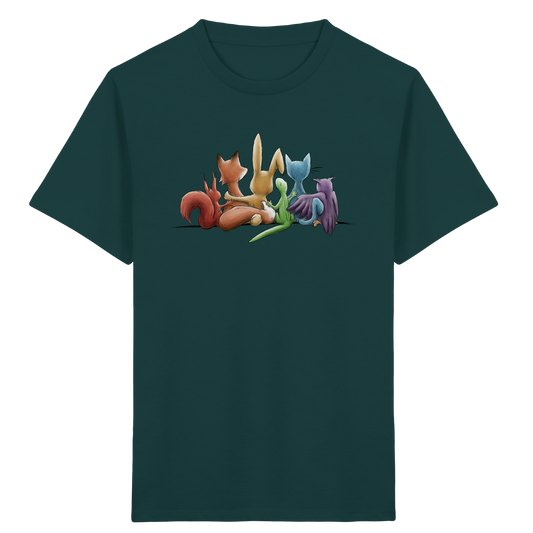 Regenbogen Tiere für Freundschaft, Toleranz und Vielfalt - Kids Organic Shirt
