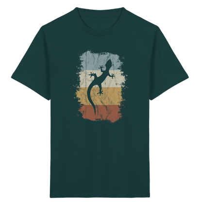 Retro Gecko Salamander Silhouette - Kids Organic Shirt