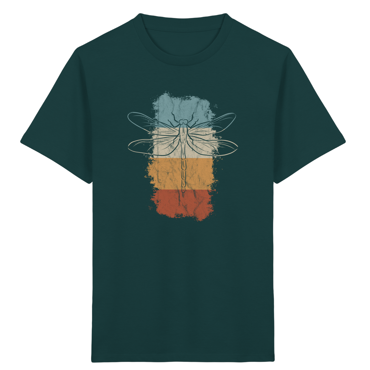 Retro Kunst Libelle | Vintage Dragonfly - Kids Organic Shirt