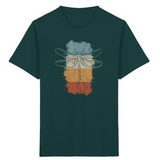 Retro Kunst Libelle | Vintage Dragonfly - Kids Organic Shirt