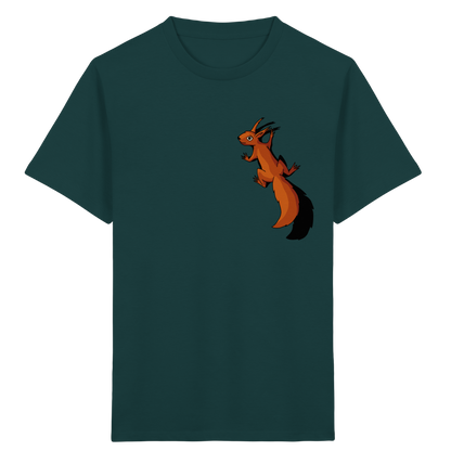 Süßes Eichhörnchen klettert - Kids Organic Shirt