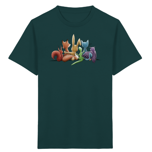 Regenbogen Tiere für Freundschaft, Toleranz und Vielfalt - Kids Organic Shirt
