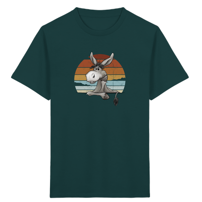 Lässiges Maultier Retro Esel - Kids Organic Shirt