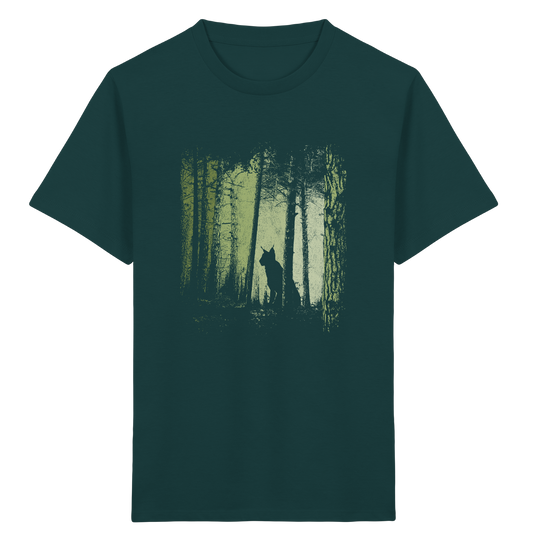 Luchs Wildkatze im Zwielicht Wald - Kids Organic Shirt