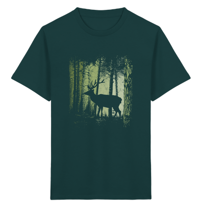 Hirsch im Zwielicht Wald - Kids Organic Shirt