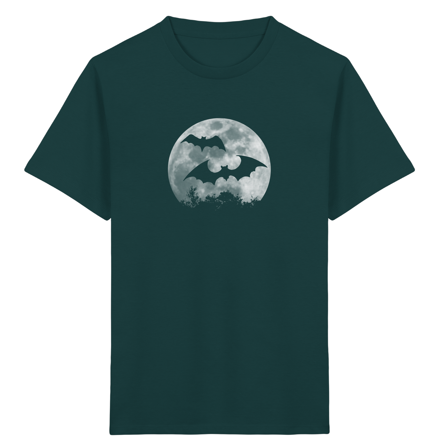 Fledermaus Silhouetten bei Vollmond - Kids Organic Shirt