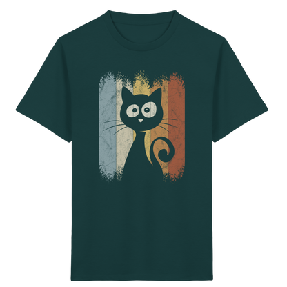 Retro Katze Silhouette - Kids Organic Shirt