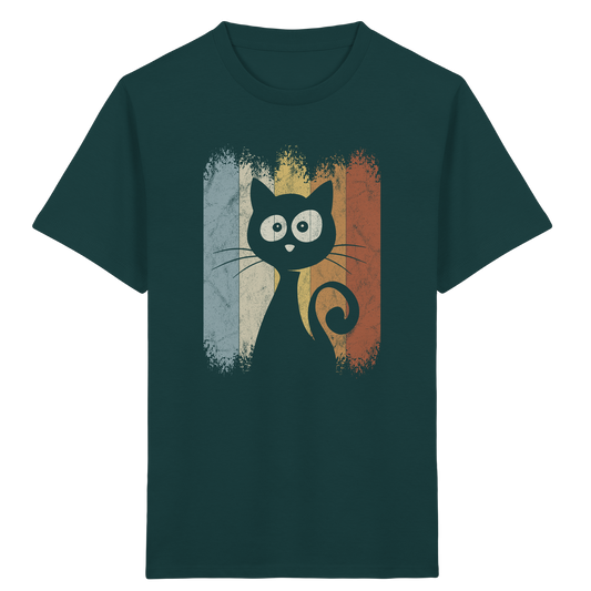 Retro Katze Silhouette - Kids Organic Shirt