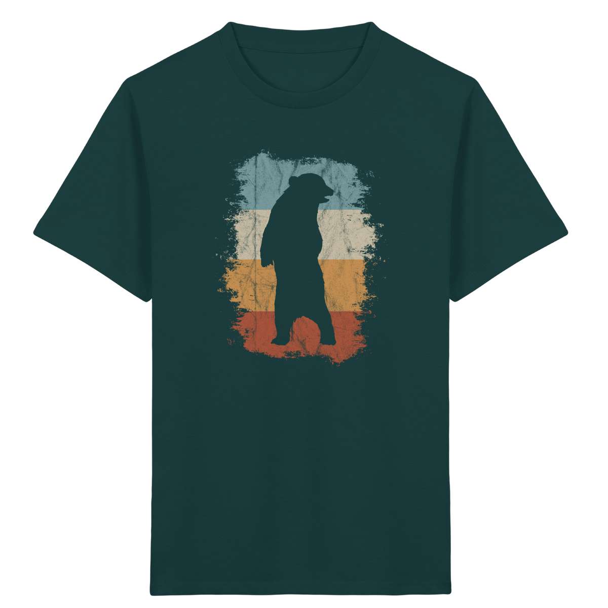 Retro Bären-Silhouette - Kids Organic Shirt