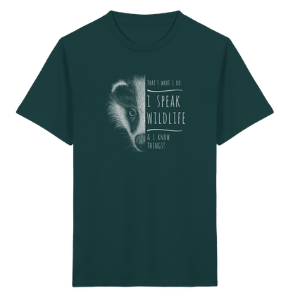 I Speak Wildlife And I Know Things! Dachs - Kids Organic Shirt