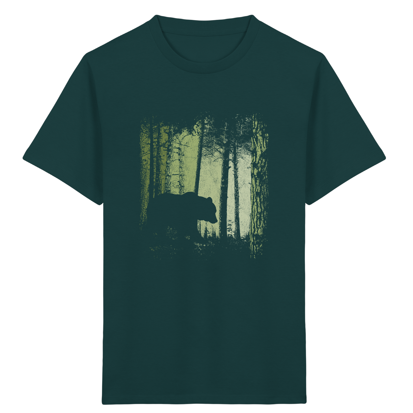 Braunbär im Zwielicht Wald - Kids Organic Shirt