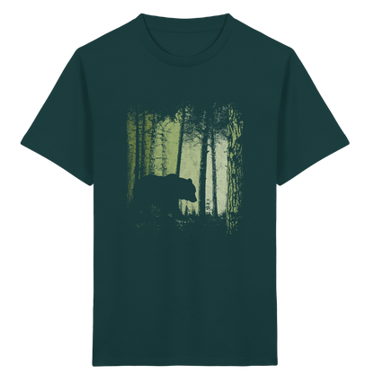Braunbär im Zwielicht Wald - Kids Organic Shirt