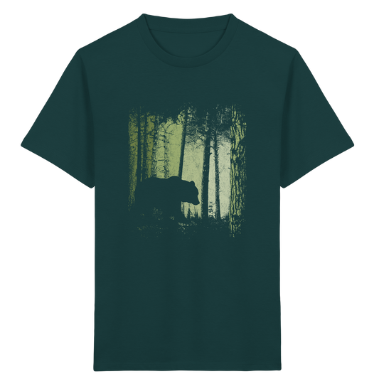 Braunbär im Zwielicht Wald - Kids Organic Shirt