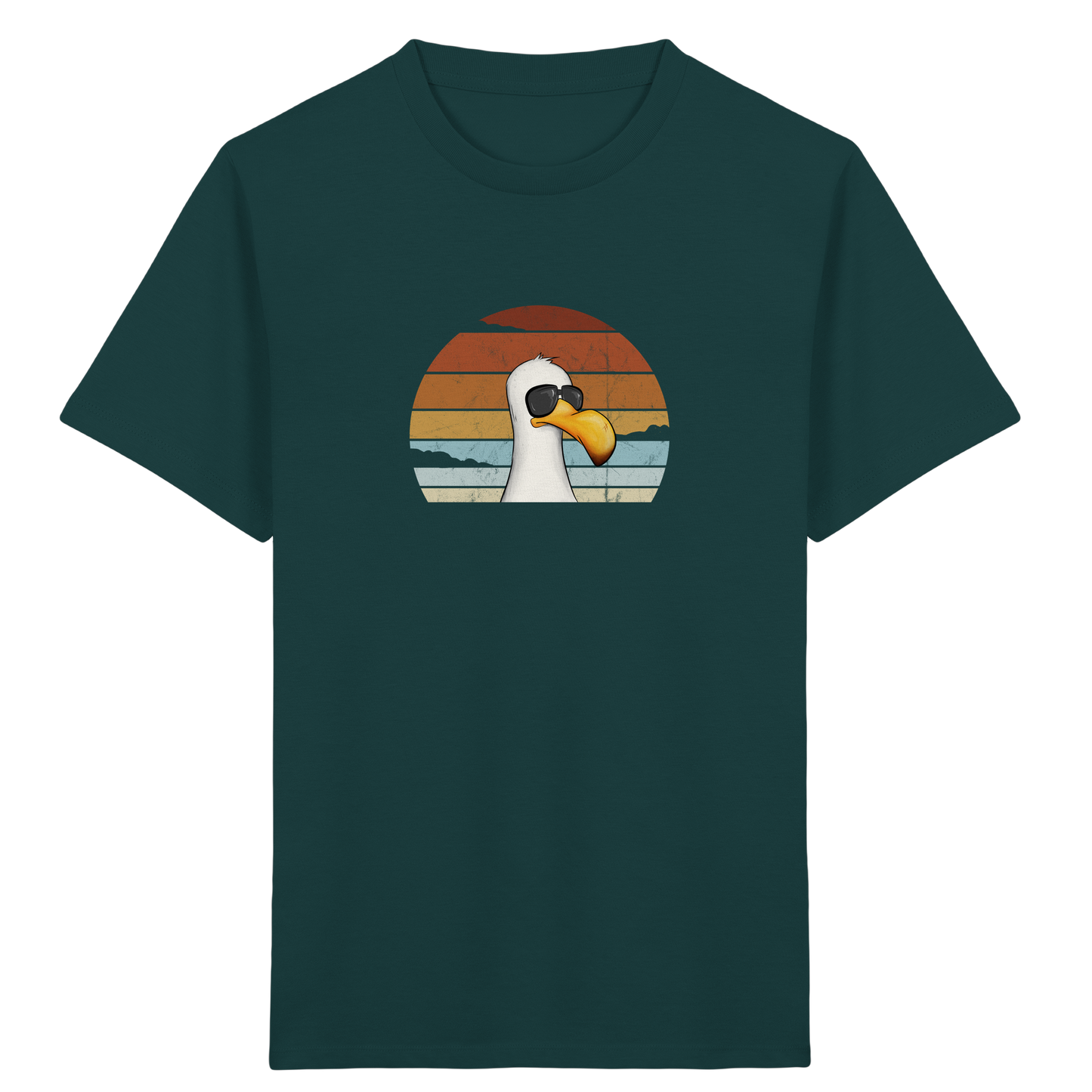 Cool lässige Retro Möwe - Kids Organic Shirt