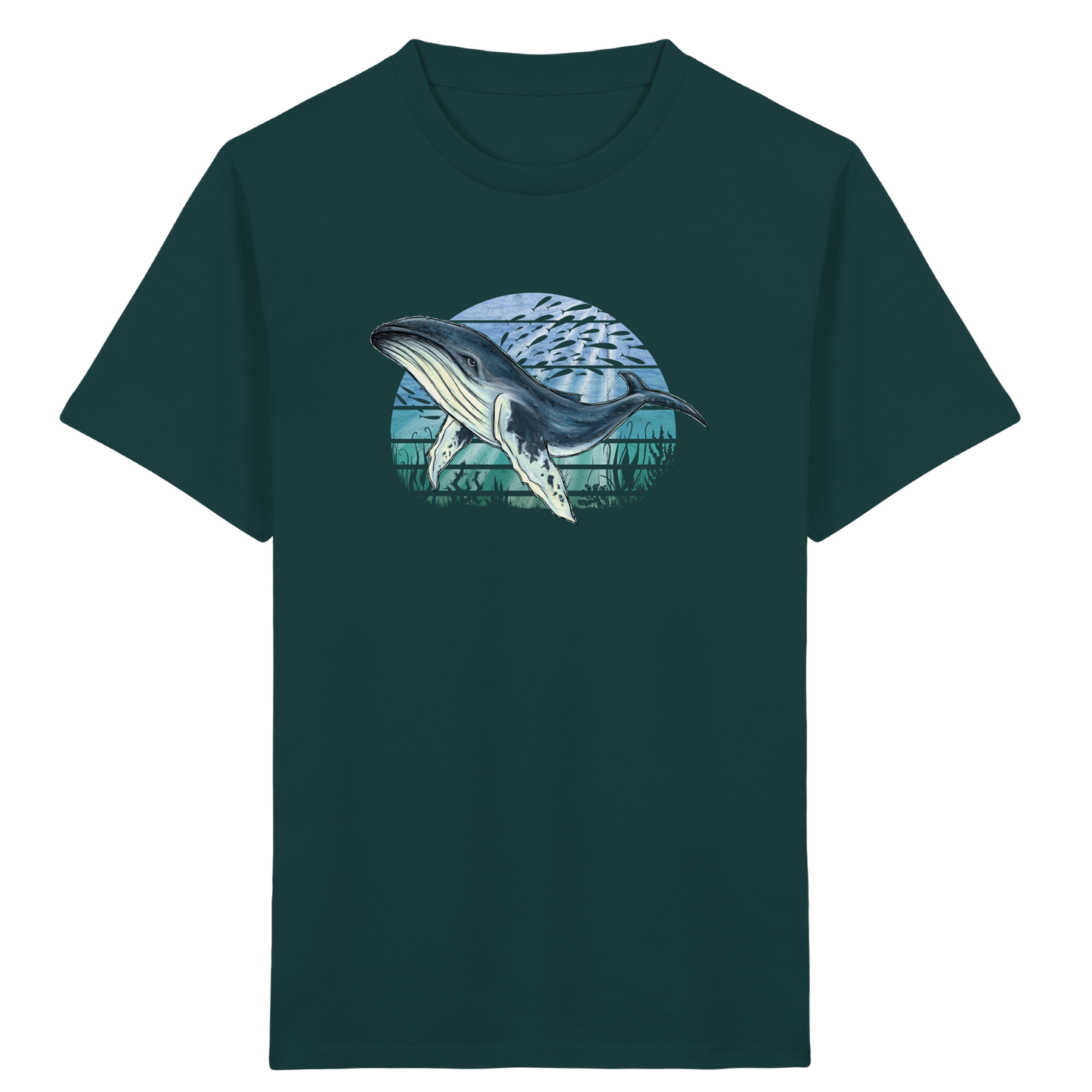 Retro Unterwasser Buckelwal - Kids Organic Shirt