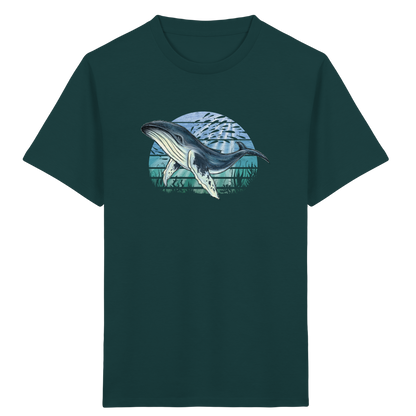 Retro Unterwasser Buckelwal - Kids Organic Shirt
