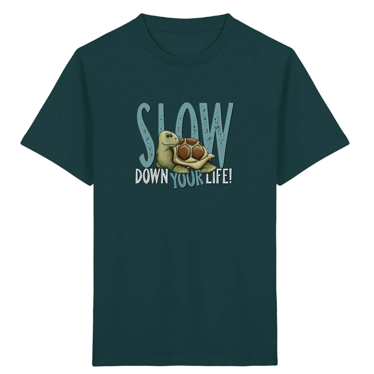 Slow Down Your Life Schildkröte - Kids Organic Shirt
