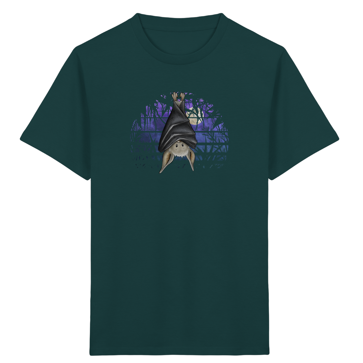 Fledermaus in blauer Nacht - Kids Organic Shirt