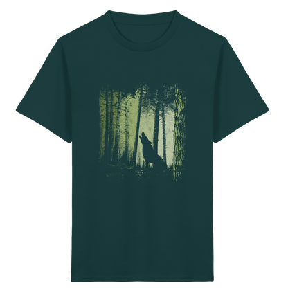 Einsamer Wolf im Zwielicht Wald  - Kids Organic Shirt