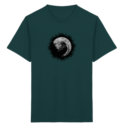 Schwarzer Rabe bei Vollmond  - Kids Organic Shirt