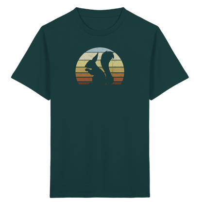 Retro Eichhörnchen Silhouette - Kids Organic Shirt
