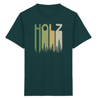Holz Retro Wald Schriftzug - Kids Organic Shirt