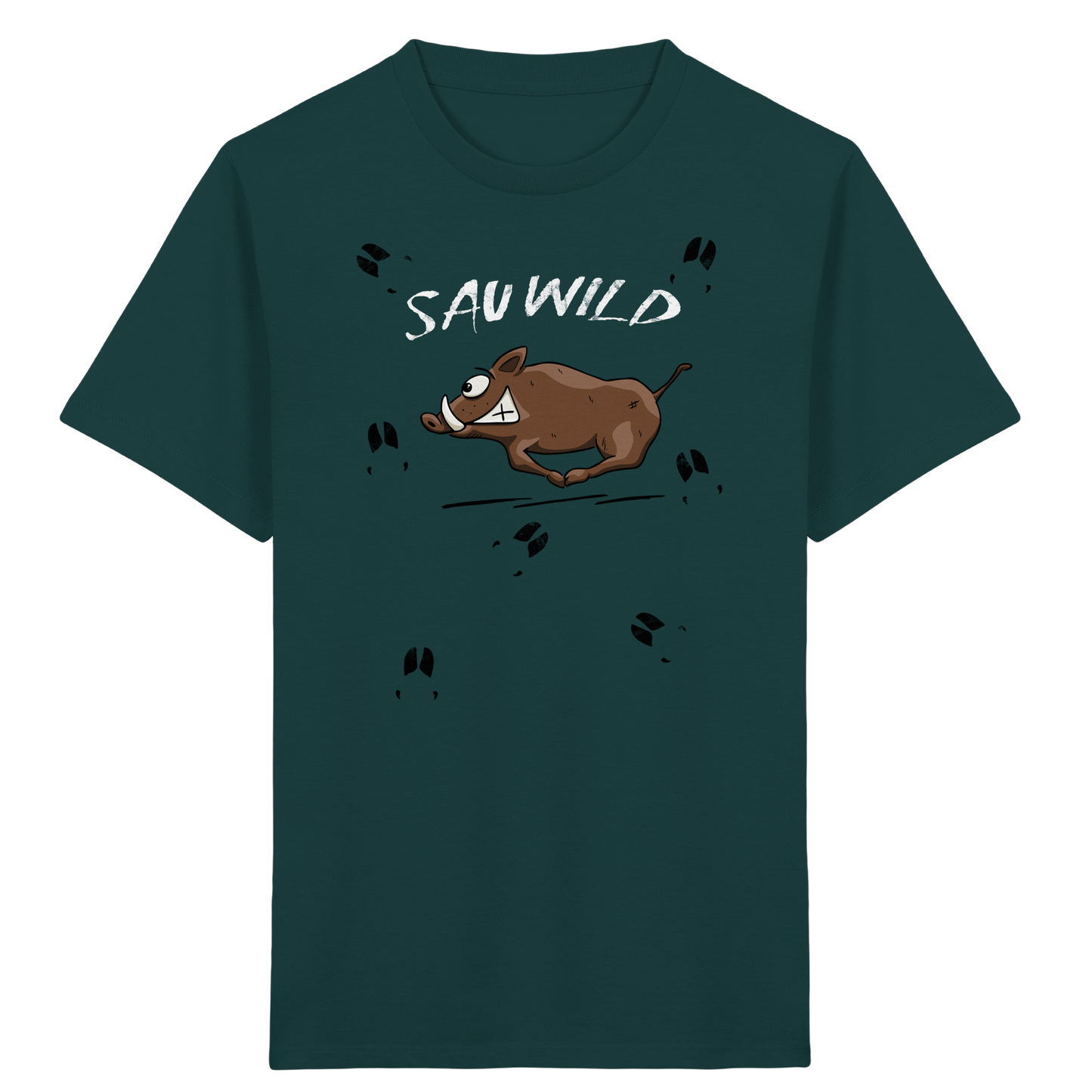 Sauwild wilde Sau | Wildschwein Keiler - Kids Organic Shirt