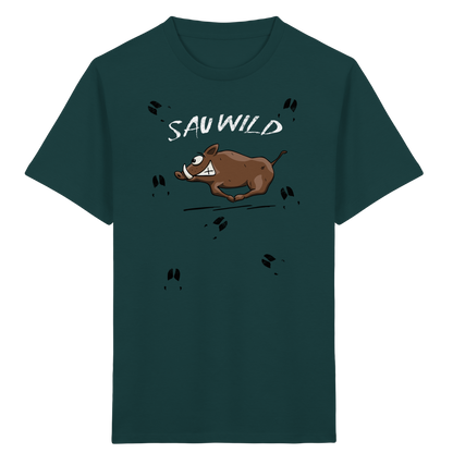 Sauwild wilde Sau | Wildschwein Keiler - Kids Organic Shirt