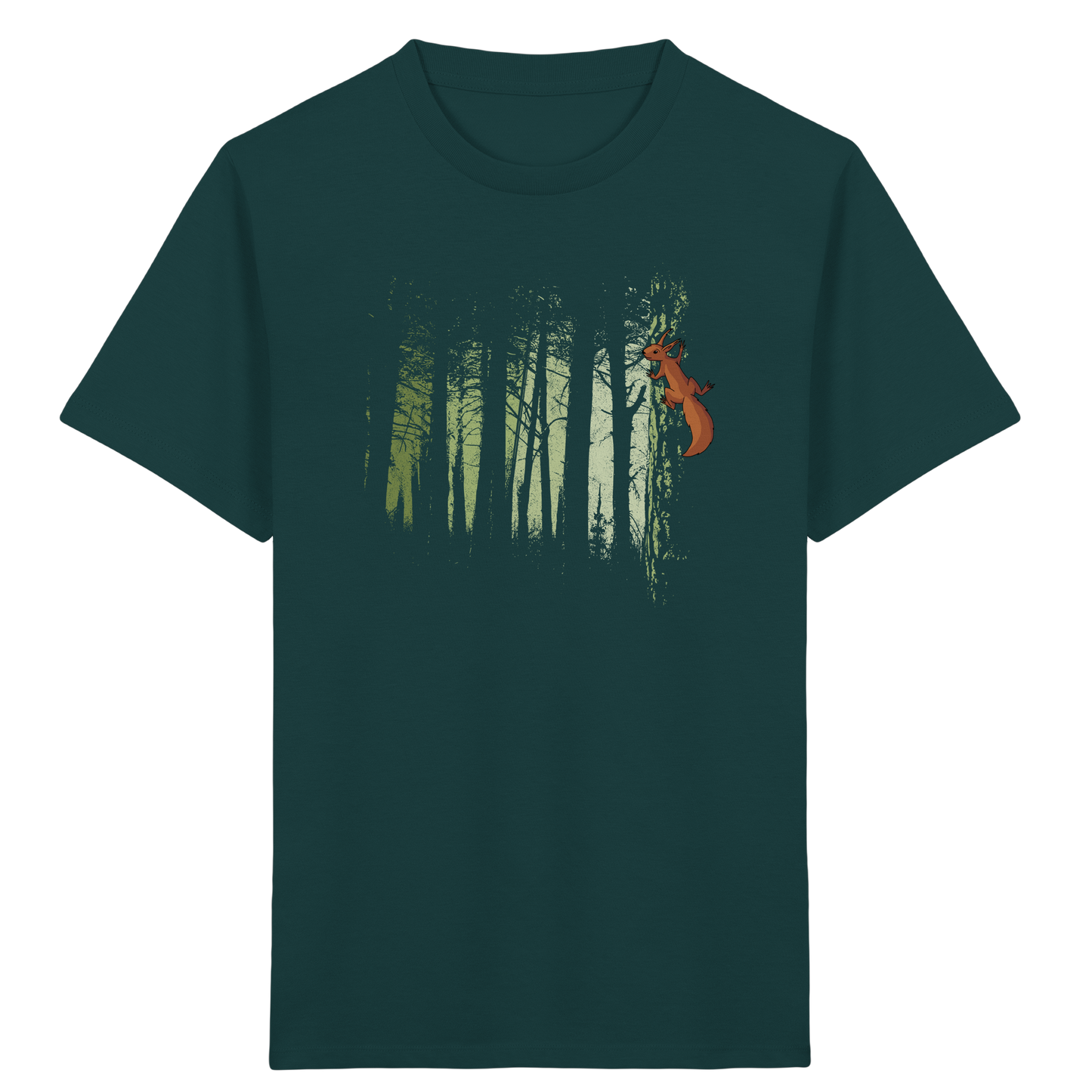Eichhörnchen im Zwielicht-Wald - Kids Organic Shirt
