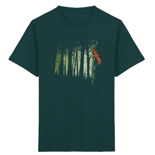 Eichhörnchen im Zwielicht-Wald - Kids Organic Shirt