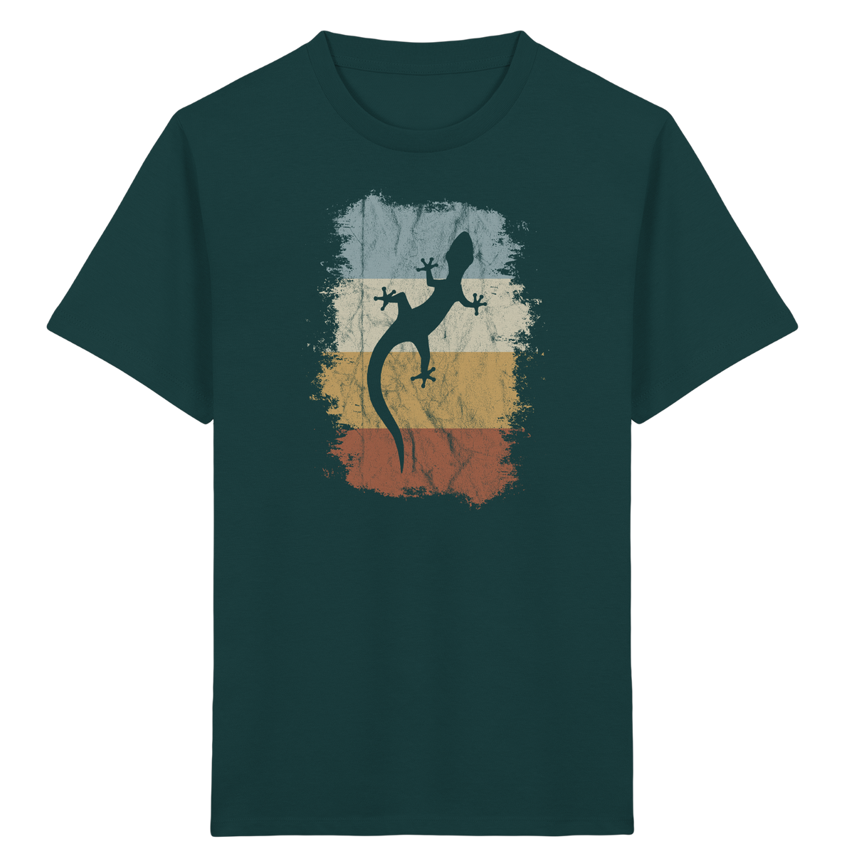 Retro Gecko Salamander Silhouette - Kids Organic Shirt