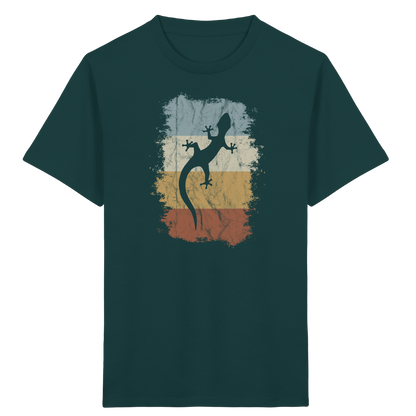 Retro Gecko Salamander Silhouette - Kids Organic Shirt