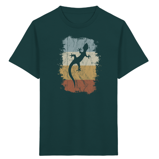 Retro Gecko Salamander Silhouette - Kids Organic Shirt