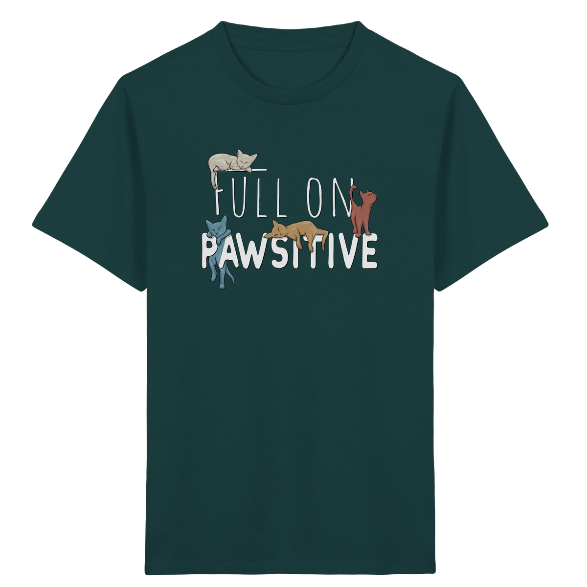 Full On Pawsitive! Gechillte Katzen - Kids Organic Shirt