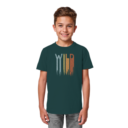 Wild Retro Schriftzug - Kids Organic Shirt